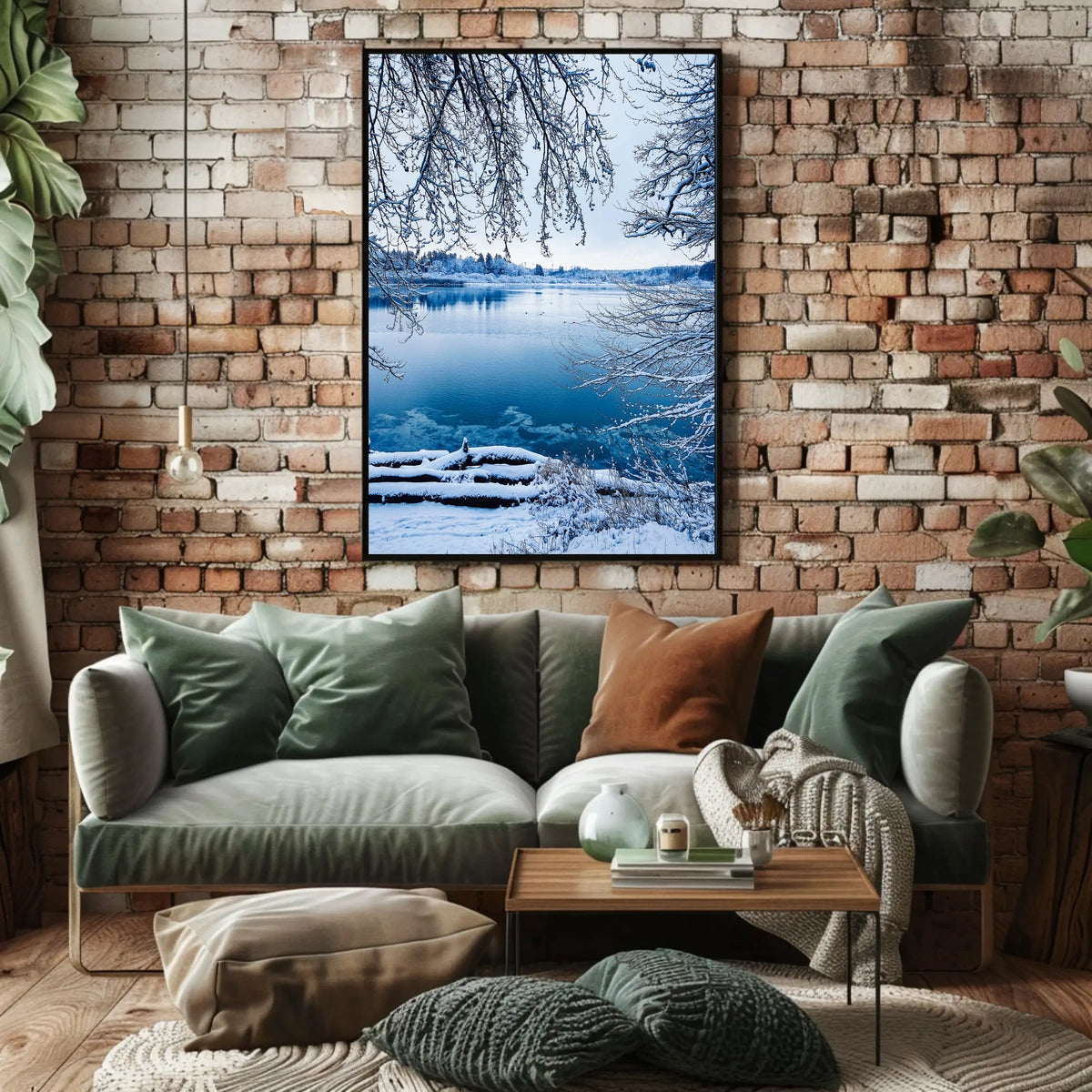 Winter Serenity By The Lake Poster