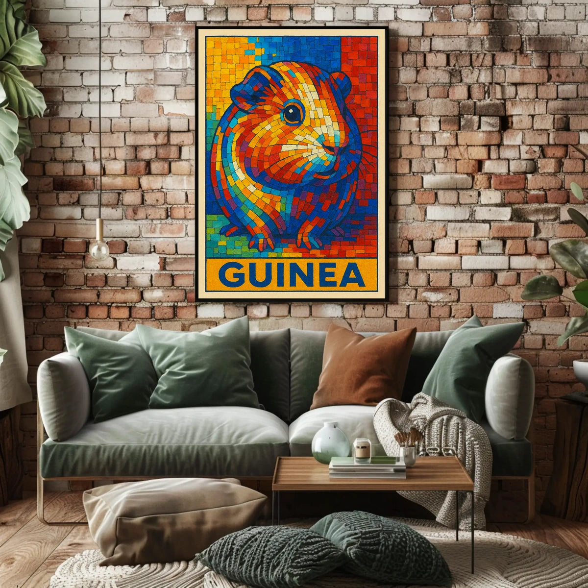 Vibrant Guinea Mosaic Poster