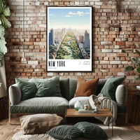 New York Central Park Cityscape Poster Modern Wall Art