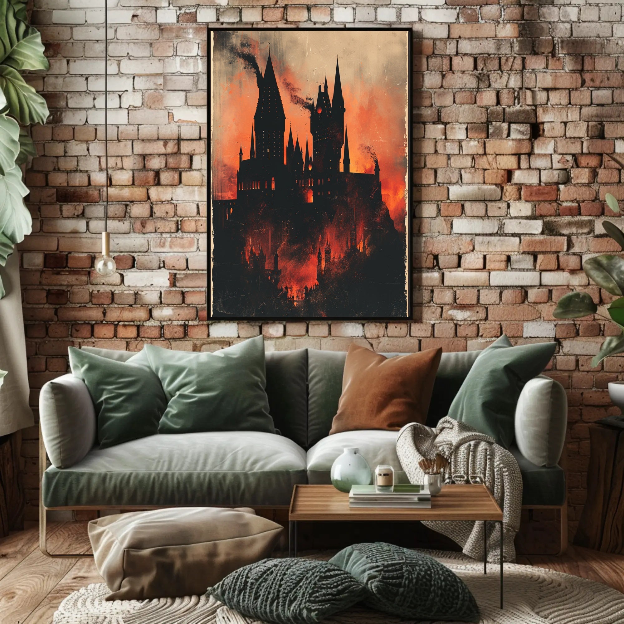 Enchanted Castle Silhouette Poster PosterGoat