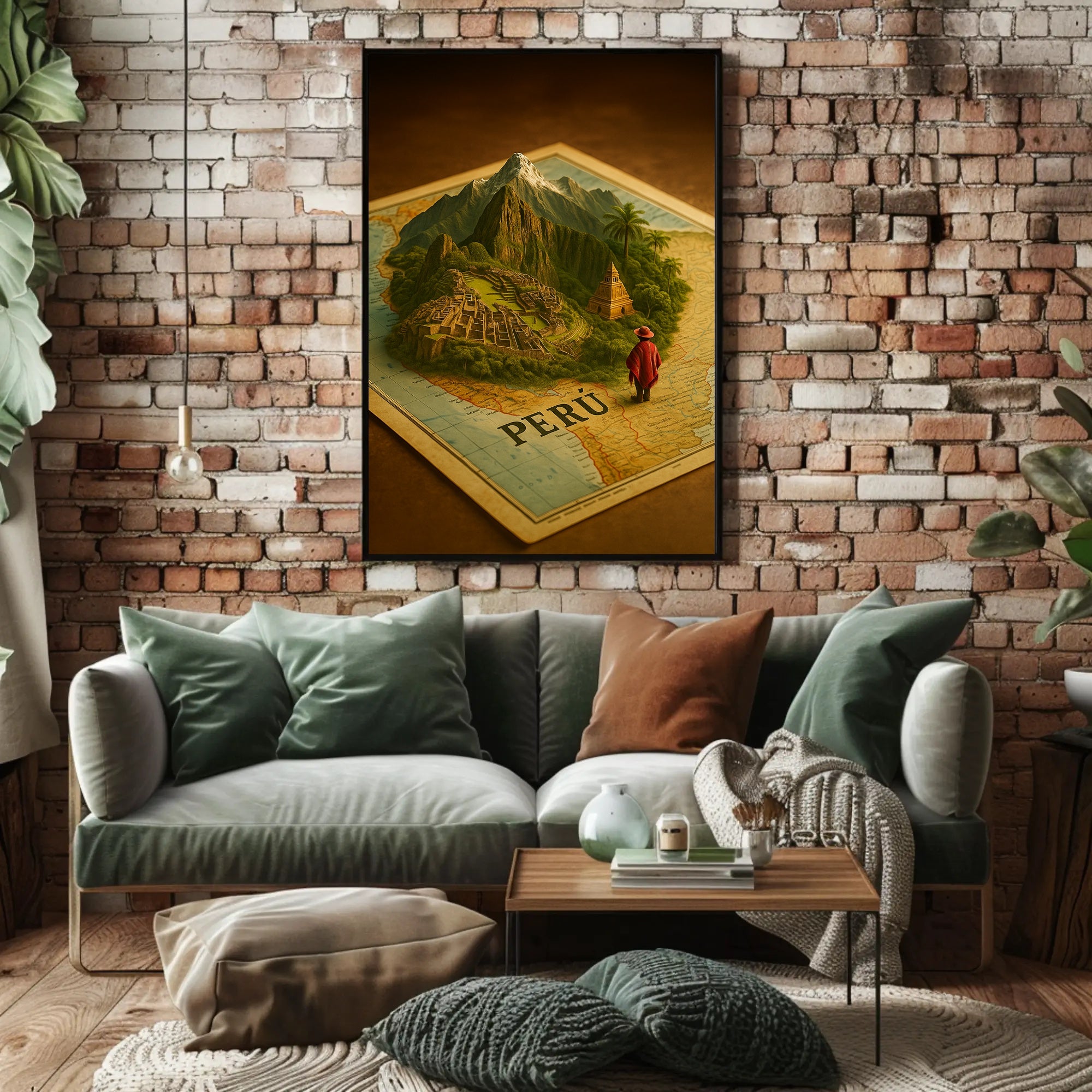 Peru Enchanting Travel Poster Vintage Wall Art