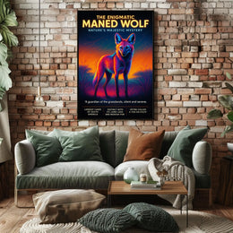 The Enigmatic Maned Wolf Poster