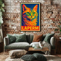 LaPerm Cat Art Poster