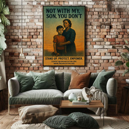 Empowerment Vintage Poster: Mother and Son Bond