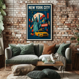 New York City  The City That Never Sleeps Poster PosterGoat