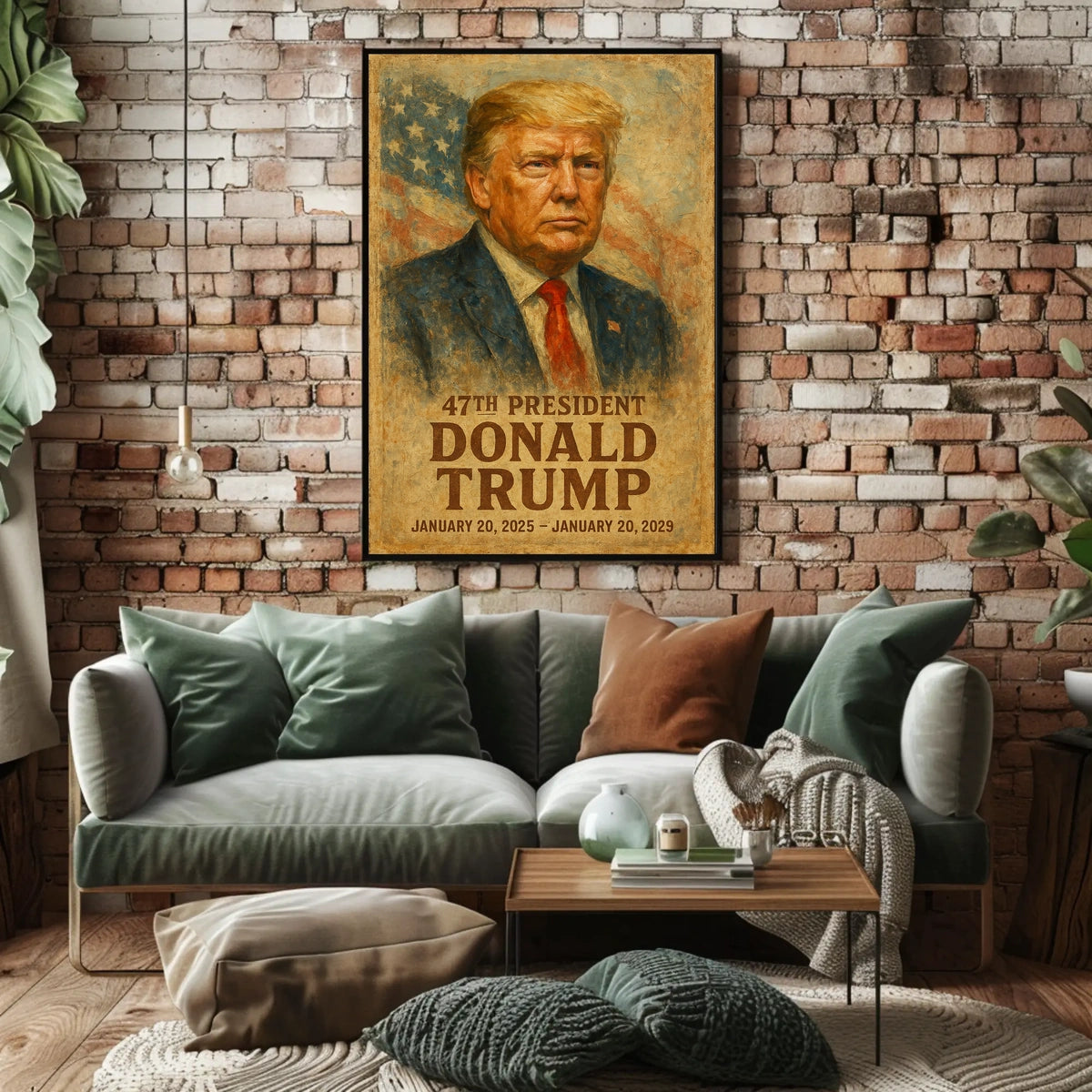 Steadfast Vision Leadership Trump Patriot Typography Poster