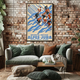 Winter Sports In Alpes Jura Poster