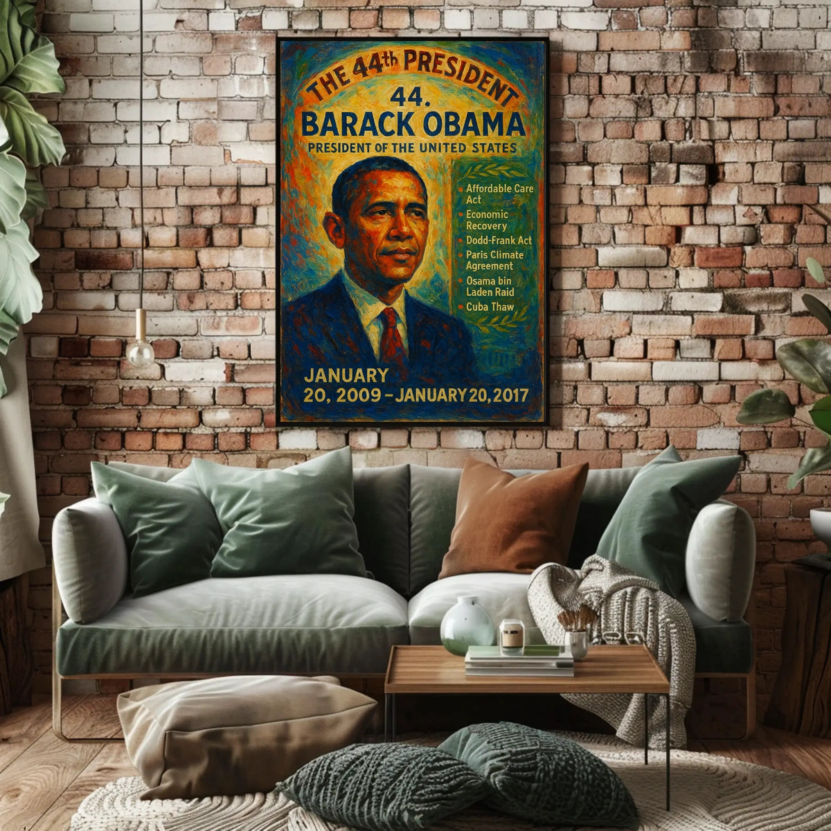 Barack Obama Presidential Portrait Commemorative Historical Poster