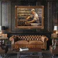 Vintage Bartender Craftsmanship Impressionistic Art Poster