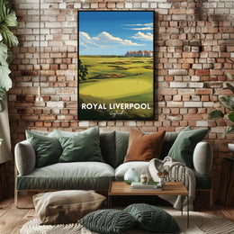 Royal Liverpool Golf Course Scenic Travel Poster