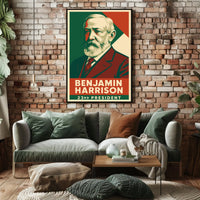 Benjamin Harrison 23rd President Vintage Poster