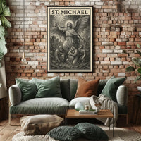 Saint Michael Archangel Stylized Art Poster
