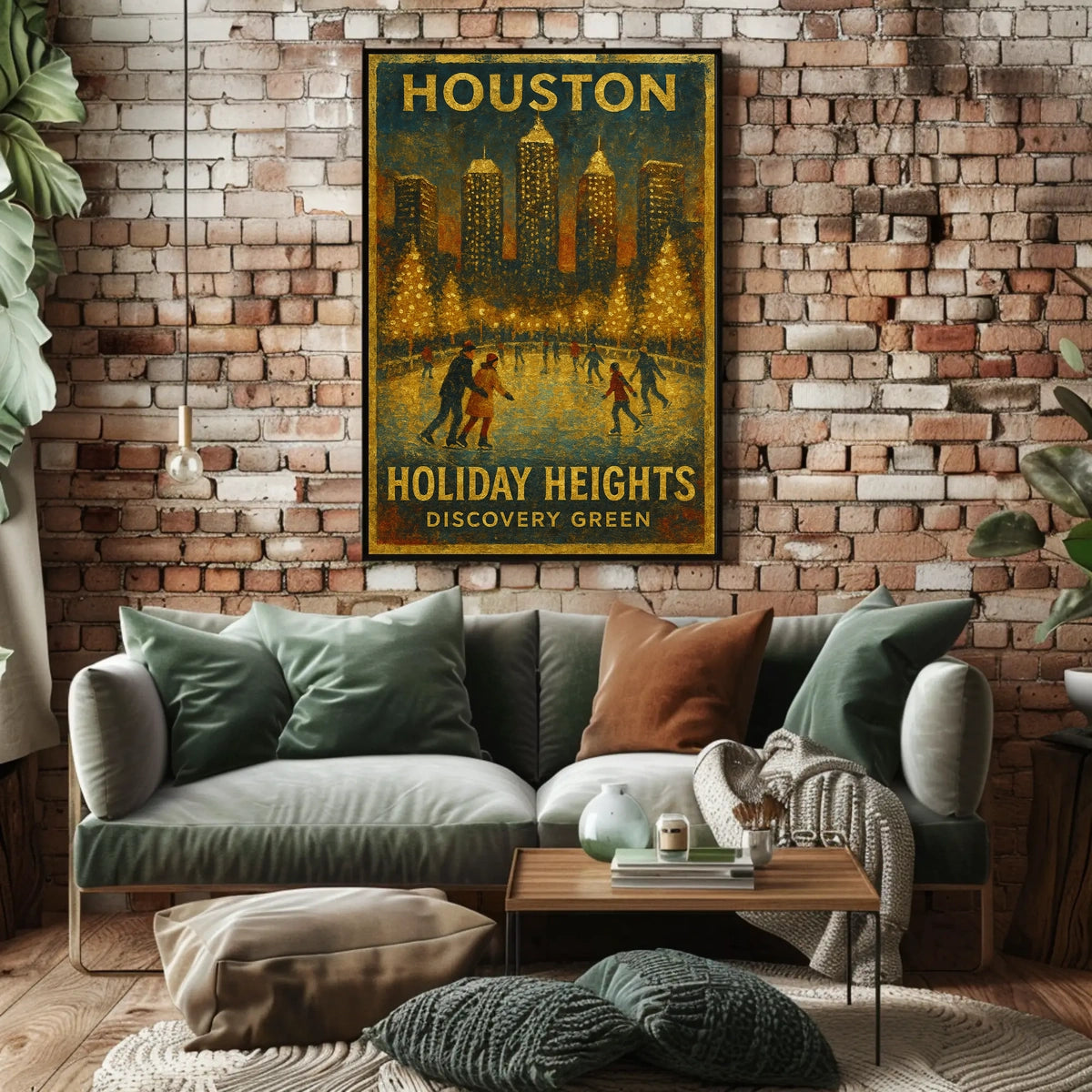 Houston Holiday Heights Poster
