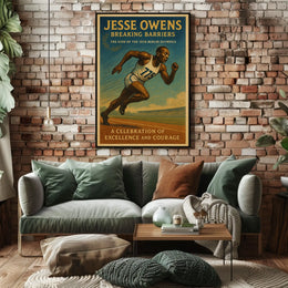 1936 Olympic Athlete Vintage Art Poster