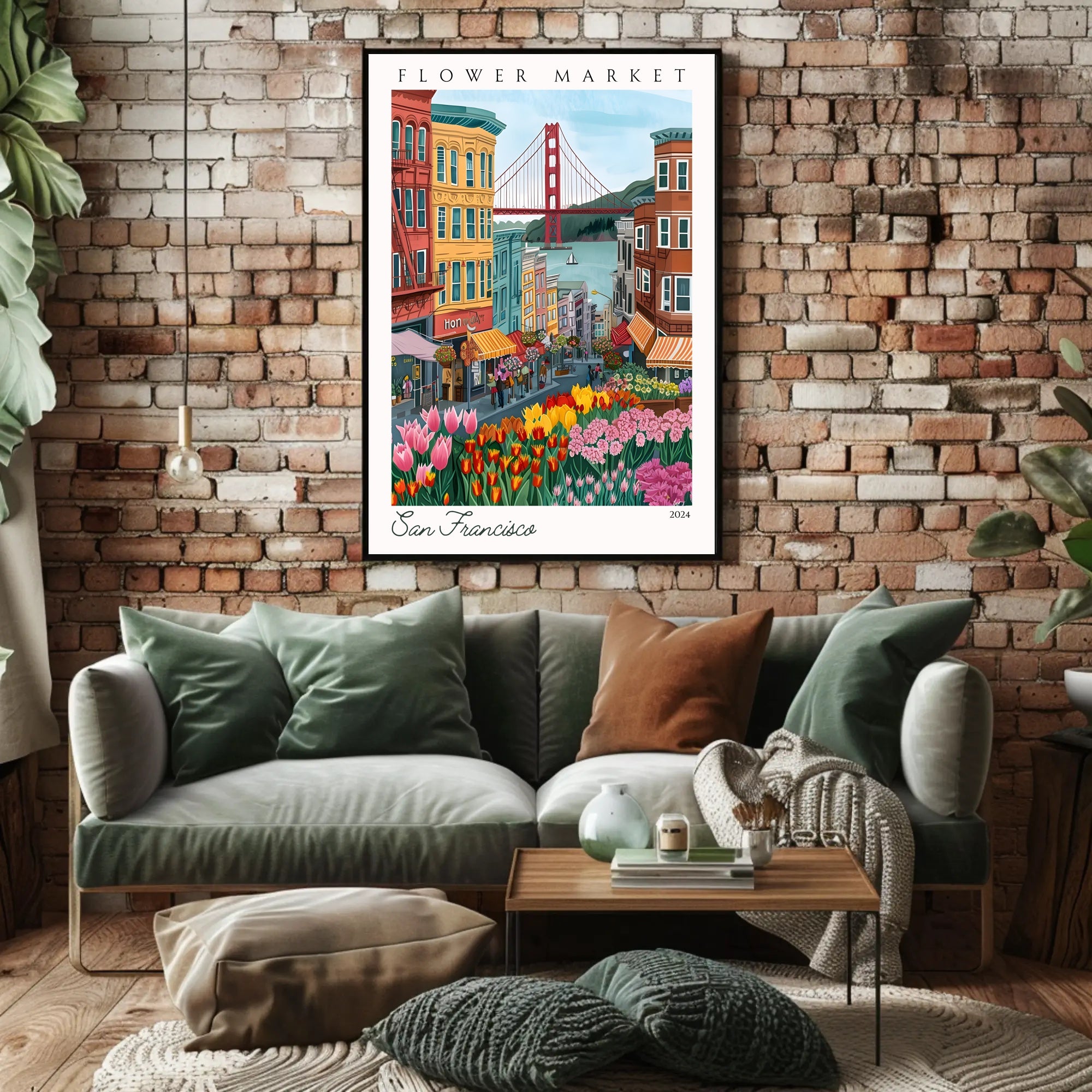 San Francisco Flower Market Poster PosterGoat