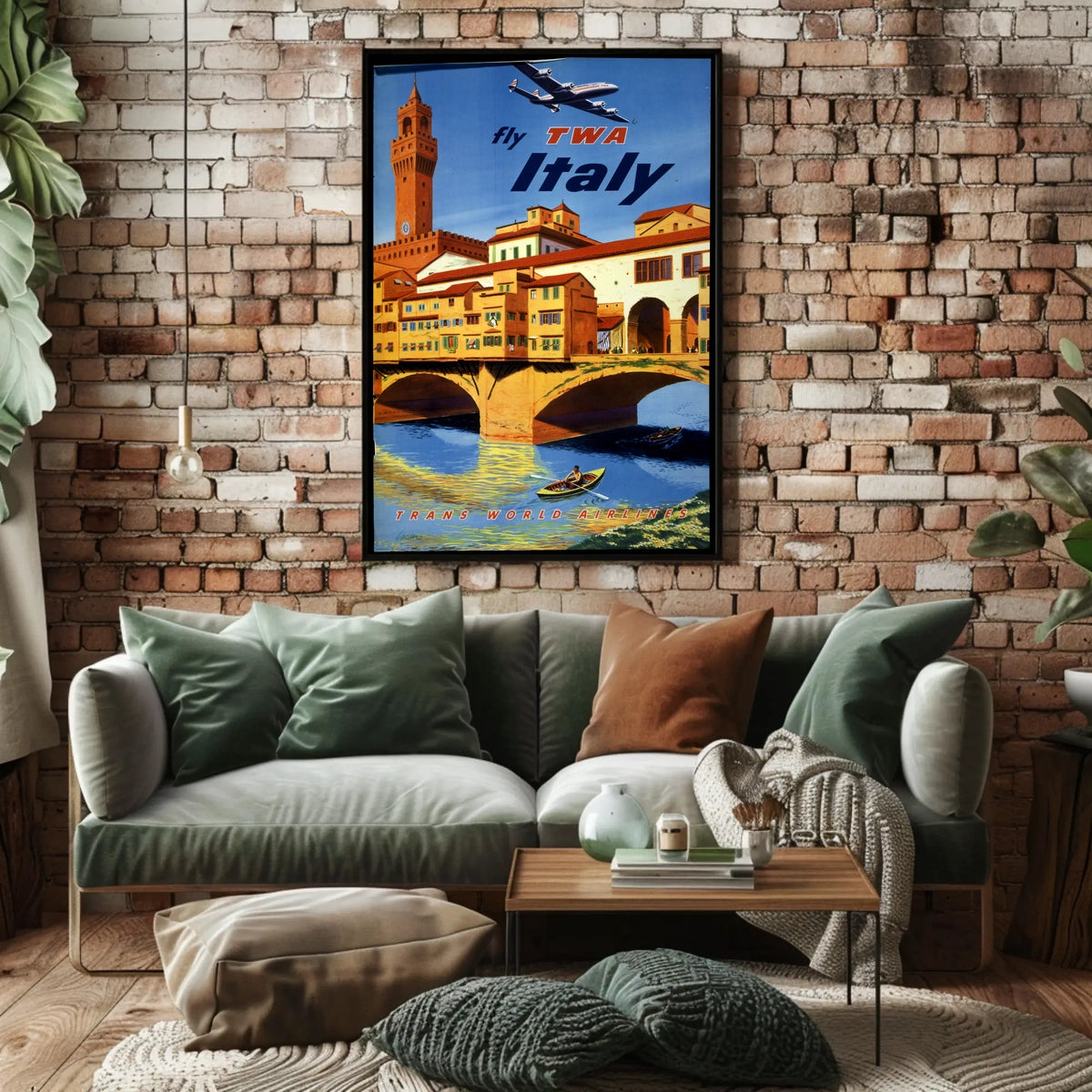 Fly Twa To Italy Poster