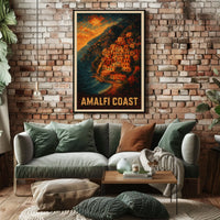 Amalfi Coast Poster Wall Art 18x24 Coastal Decor Gallery