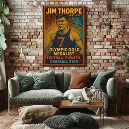 Celebrating Jim Thorpe A Legendary Athlete Poster