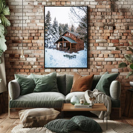 Winter Cabin Retreat Poster