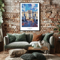 Buckingham Palace Urban Vibrancy Art Poster PosterGoat