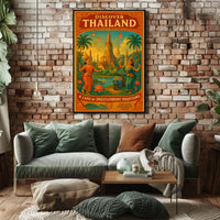 Discover Thailand Vintage Travel Poster: Cultural Dance