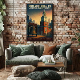 Philadelphia The Birthplace of America Poster