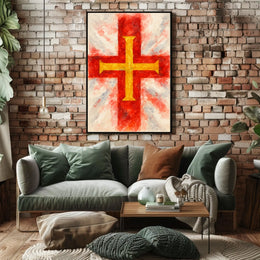 Vibrant Cross Poster