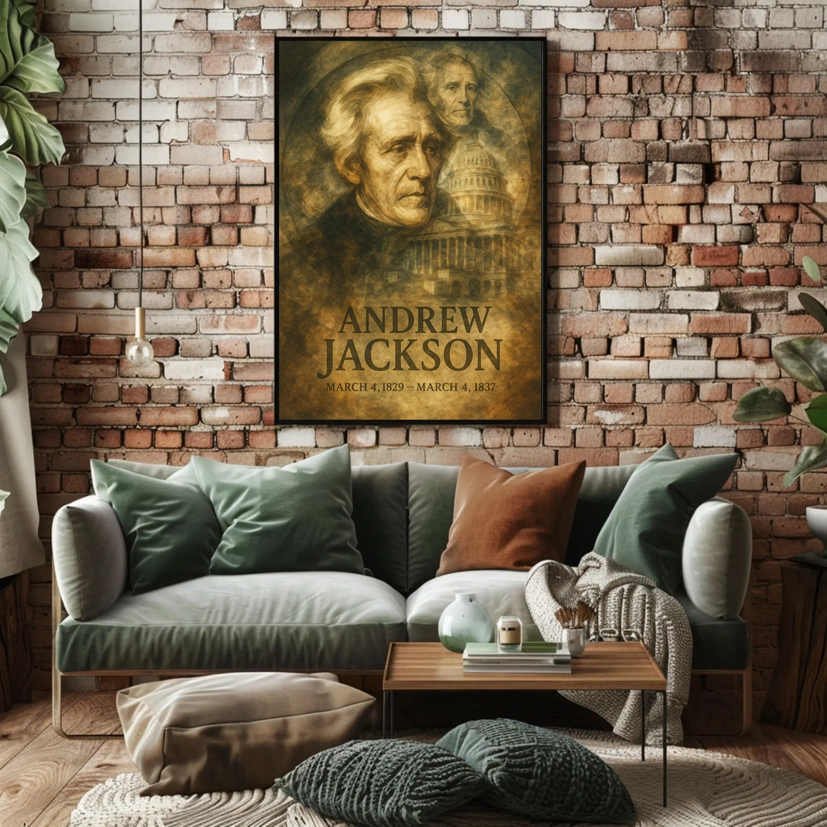 Andrew Jackson 7th President of the United States Double Exposure Poster