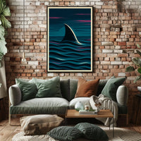 Shark Fin At Dusk Poster