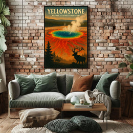 Yellowstone Natures Living Laboratory Poster PosterGoat