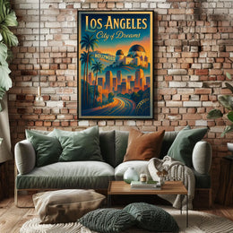 City of Dreams Los Angeles Vintage Poster