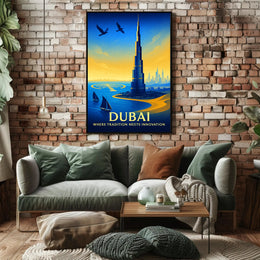 Dubai Where Tradition Meets Innovation Poster PosterGoat