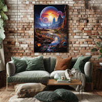 Cosmic Landscape Fantasy Poster PosterGoat