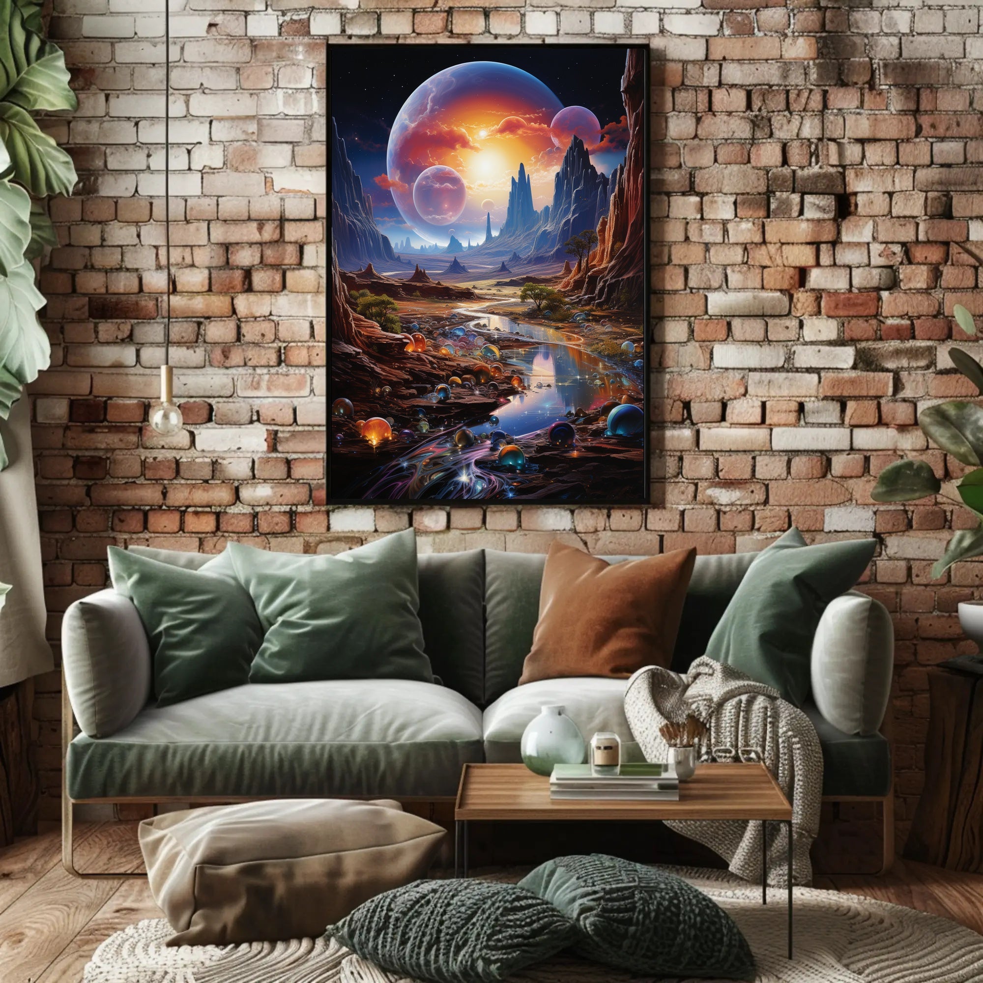 Cosmic Landscape Fantasy Poster PosterGoat