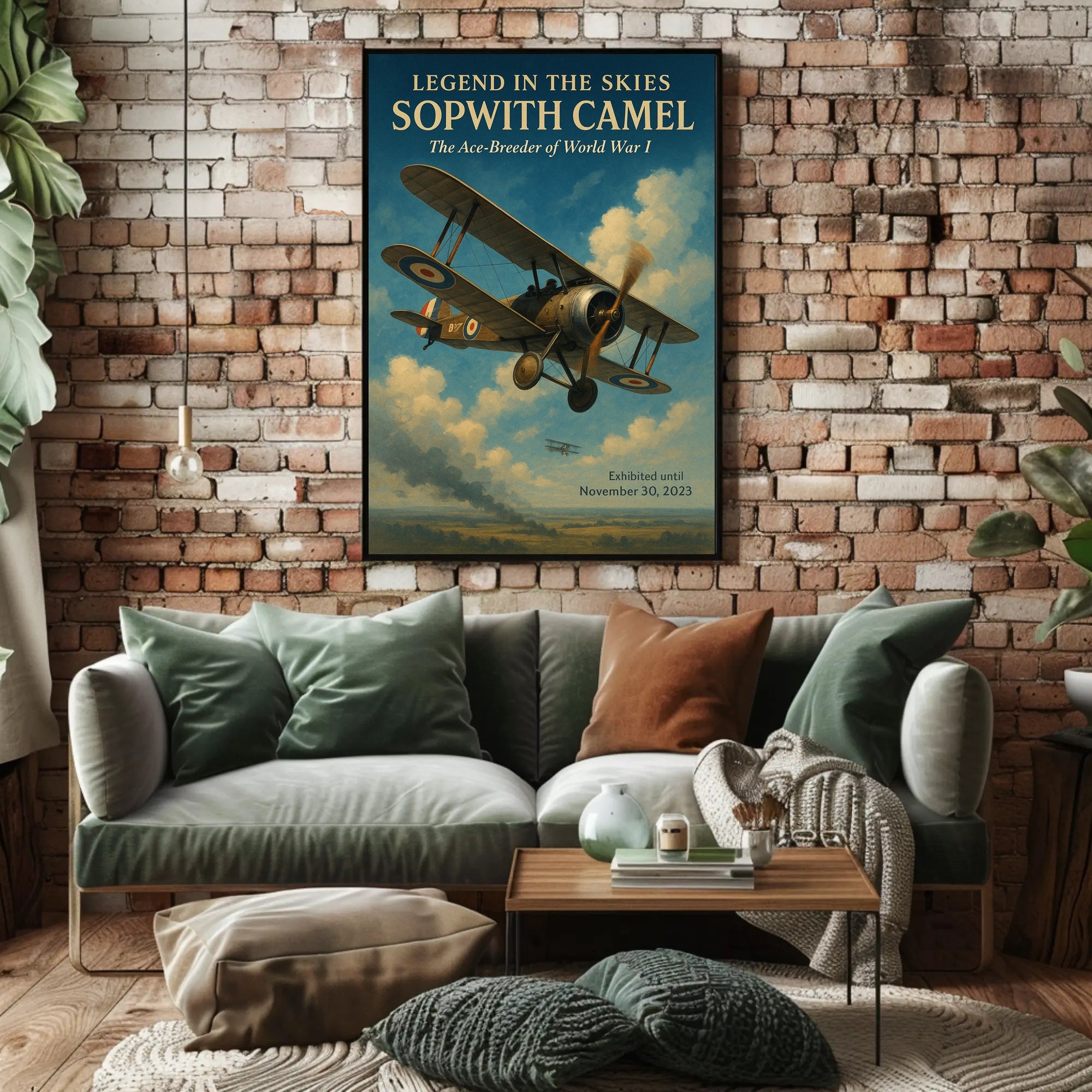Sopwith Camel Aviation History Vintage Military Recruitment Poster
