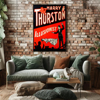 Harry Thurston Illusionist Vintage Magic Poster