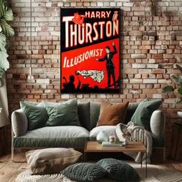 Harry Thurston Illusionist Vintage Magic Poster