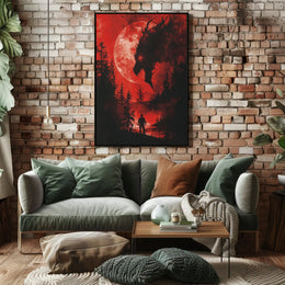 Mystical Egyptian Crow Art Poster with Geometric Patterns PosterGoat