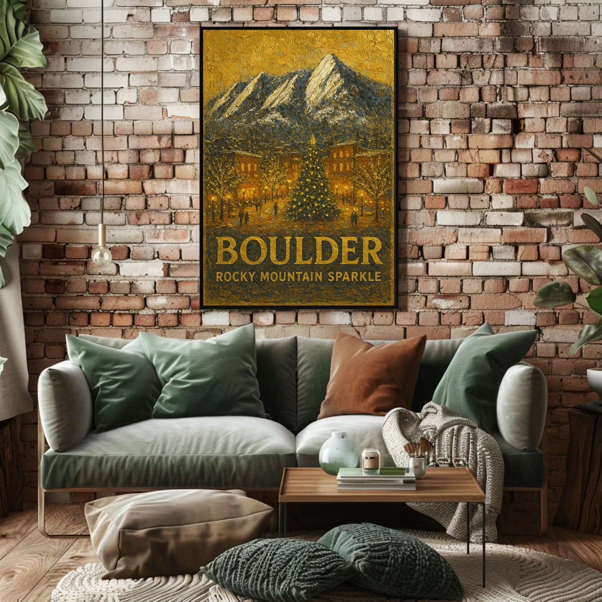 Boulder Rocky Mountain Sparkle Poster