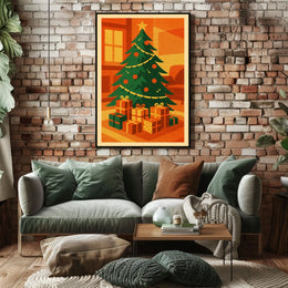 Festive Christmas Scene Poster
