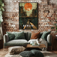 Urban Sunset in Berlin Poster
