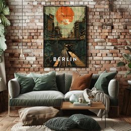 Urban Sunset in Berlin Poster