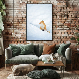 Tranquil Fox in Snow Poster