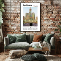 Saudi Arabia Tradition and Modernity Cultural or Heritage Poster PosterGoat