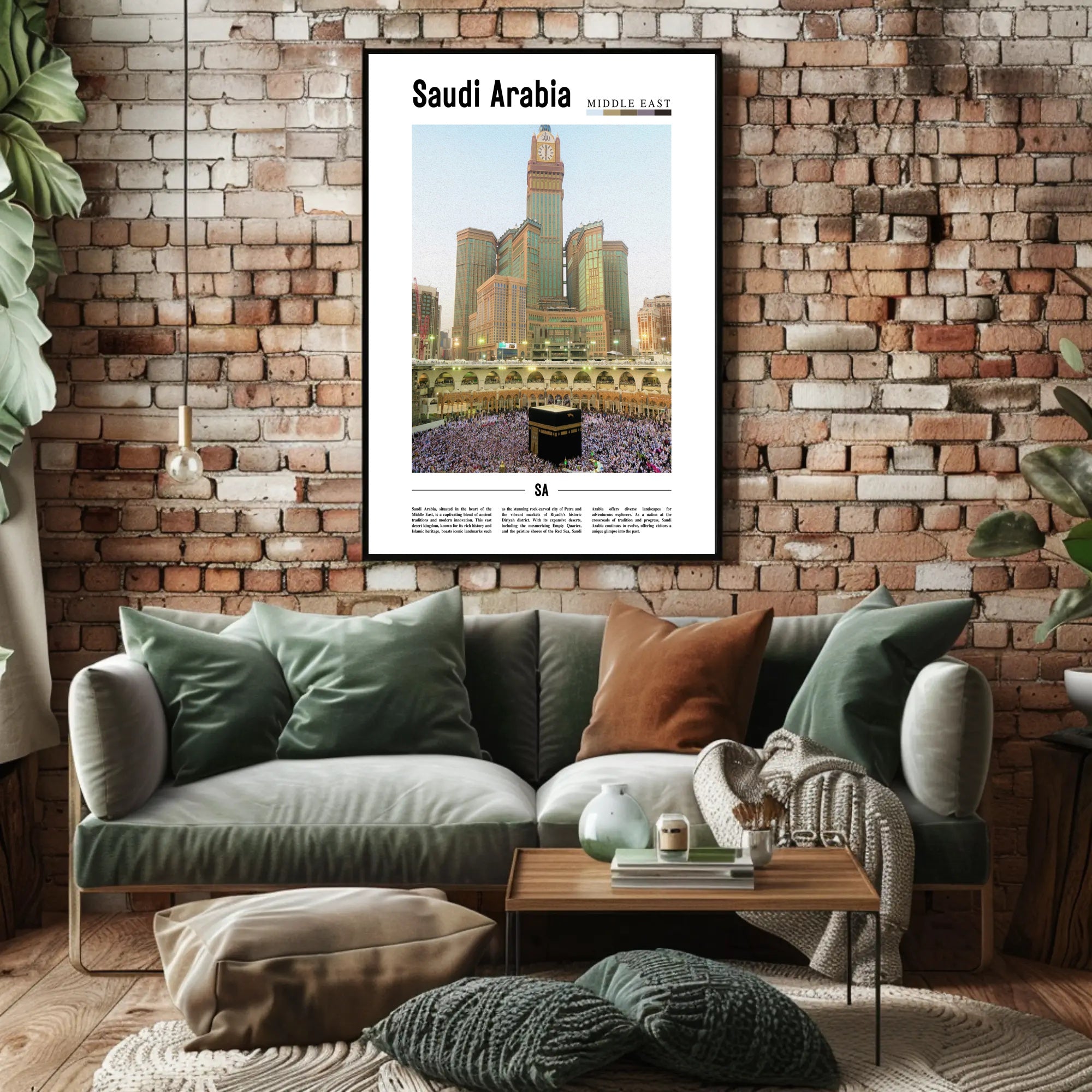 Saudi Arabia Tradition and Modernity Cultural or Heritage Poster PosterGoat