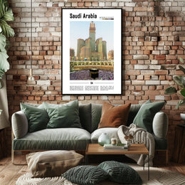 Saudi Arabia Tradition and Modernity Cultural or Heritage Poster PosterGoat
