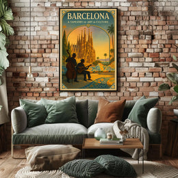 Barcelona A Tapestry of Art Culture Poster