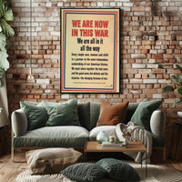 We Are Now in This War Poster PosterGoat