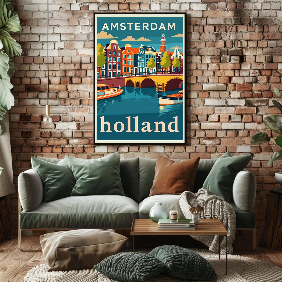 Amsterdam Holland Travel Poster
