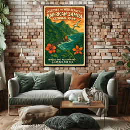 Vintage Scenic Travel Destination Poster